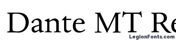 Dante MT Regular Font, All Fonts