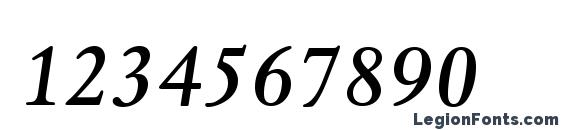 DanteMTStd MediumItalic Font, Number Fonts