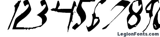 Dark Horse Italic Font, Number Fonts