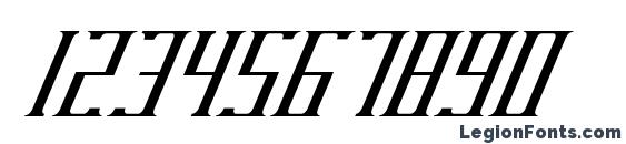 DarkWind Condensed Italic Font, Number Fonts