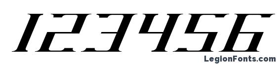 DarkWind Expanded Italic Font, Number Fonts