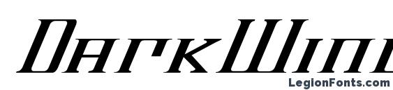 шрифт DarkWind Italic, бесплатный шрифт DarkWind Italic, предварительный просмотр шрифта DarkWind Italic