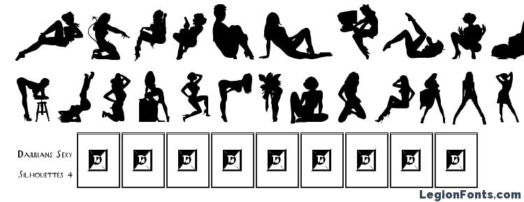 glyphs Darrians Sexy Silhouettes 4 font, сharacters Darrians Sexy Silhouettes 4 font, symbols Darrians Sexy Silhouettes 4 font, character map Darrians Sexy Silhouettes 4 font, preview Darrians Sexy Silhouettes 4 font, abc Darrians Sexy Silhouettes 4 font, Darrians Sexy Silhouettes 4 font