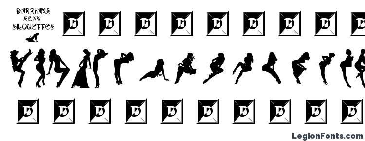 glyphs Darrians Sexy Silouettes font, сharacters Darrians Sexy Silouettes font, symbols Darrians Sexy Silouettes font, character map Darrians Sexy Silouettes font, preview Darrians Sexy Silouettes font, abc Darrians Sexy Silouettes font, Darrians Sexy Silouettes font