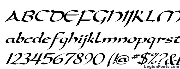 глифы шрифта Darwycke Italic, символы шрифта Darwycke Italic, символьная карта шрифта Darwycke Italic, предварительный просмотр шрифта Darwycke Italic, алфавит шрифта Darwycke Italic, шрифт Darwycke Italic