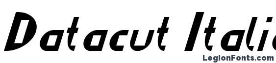 Datacut Italic font, free Datacut Italic font, preview Datacut Italic font