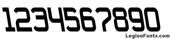Daville condensed rev slanted Font, Number Fonts