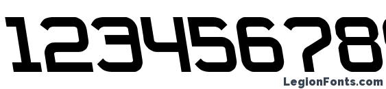 Daville rev slanted Font, Number Fonts