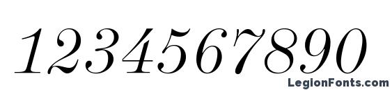 De Vinne Italic BT Font, Number Fonts