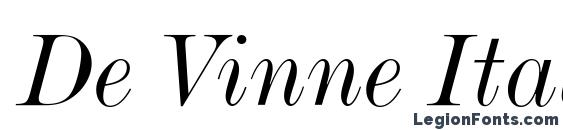 De Vinne Italic BT Font