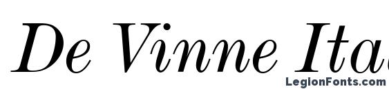 De Vinne Italic Text BT font, free De Vinne Italic Text BT font, preview De Vinne Italic Text BT font
