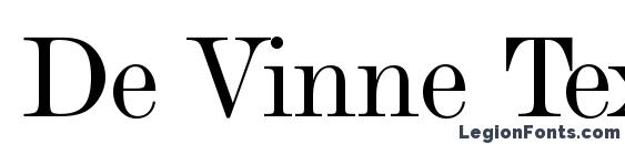 шрифт De Vinne Text BT, бесплатный шрифт De Vinne Text BT, предварительный просмотр шрифта De Vinne Text BT