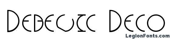 Debevic Deco Regular font, free Debevic Deco Regular font, preview Debevic Deco Regular font