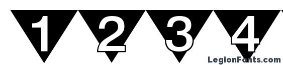 DecoNumbers LH Triangle Font, Number Fonts