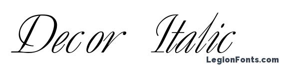 Шрифт Decor Italic, Каллиграфические шрифты