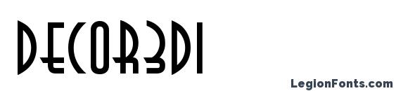 Decor3di font, free Decor3di font, preview Decor3di font