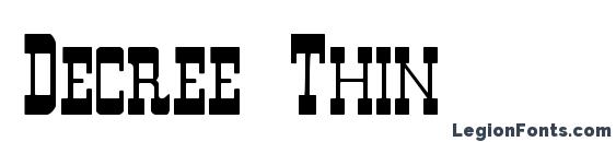 Decree Thin font, free Decree Thin font, preview Decree Thin font