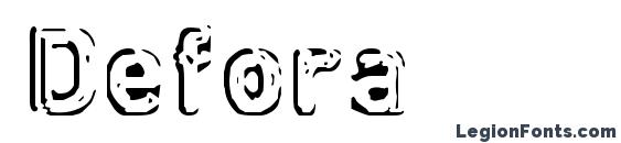 шрифт Defora, бесплатный шрифт Defora, предварительный просмотр шрифта Defora