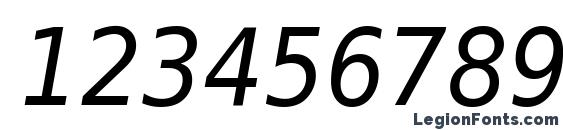 DejaVu Sans Condensed Oblique Font, Number Fonts