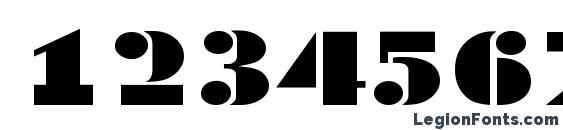 DekoBlackExtended Serial Regular DB Font, Number Fonts