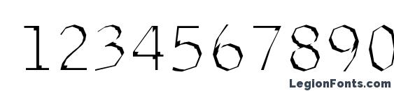 Delinquent extract Font, Number Fonts