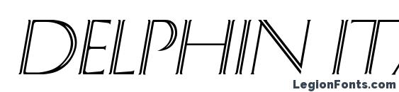 шрифт Delphin Italic, бесплатный шрифт Delphin Italic, предварительный просмотр шрифта Delphin Italic