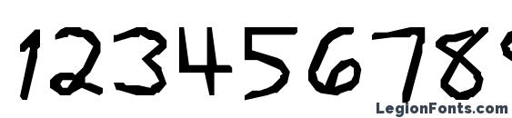 DELVIN Regular Font, Number Fonts