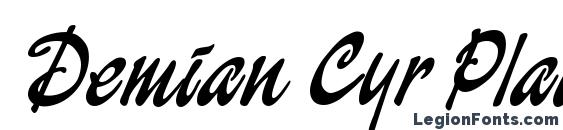 шрифт Demian Cyr Plain1.0, бесплатный шрифт Demian Cyr Plain1.0, предварительный просмотр шрифта Demian Cyr Plain1.0