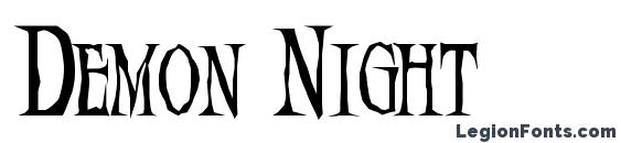 шрифт Demon Night, бесплатный шрифт Demon Night, предварительный просмотр шрифта Demon Night
