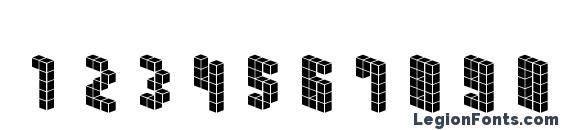Demoncubicblockfont tile Font, Number Fonts