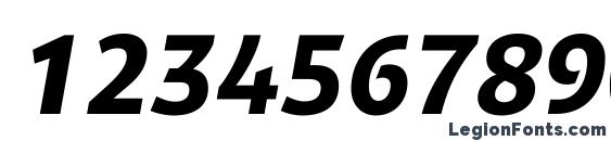 Dendanewc bolditalic Font, Number Fonts