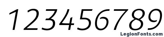 Dendanewlightc italic Font, Number Fonts