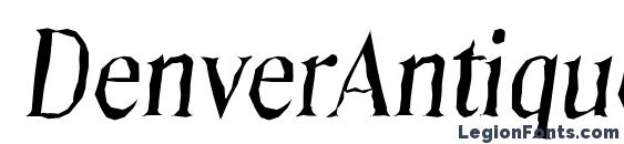 шрифт DenverAntique Italic, бесплатный шрифт DenverAntique Italic, предварительный просмотр шрифта DenverAntique Italic