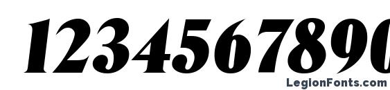 DenverSerial Black Italic Font, Number Fonts