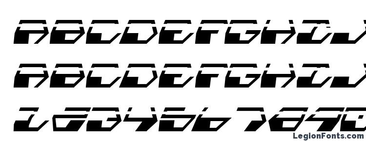 глифы шрифта Deranian Laser Italic, символы шрифта Deranian Laser Italic, символьная карта шрифта Deranian Laser Italic, предварительный просмотр шрифта Deranian Laser Italic, алфавит шрифта Deranian Laser Italic, шрифт Deranian Laser Italic
