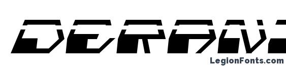 шрифт Deranian Laser Italic, бесплатный шрифт Deranian Laser Italic, предварительный просмотр шрифта Deranian Laser Italic