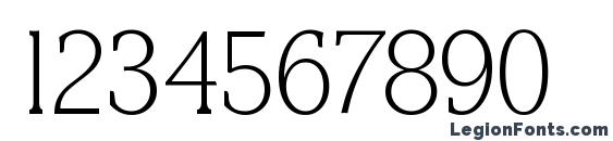 DerringerSerial Xlight Regular Font, Number Fonts