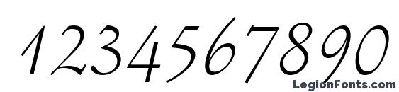 Deutch Light SSi Light Italic Font, Number Fonts