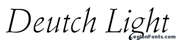 Deutch Light SSi Light Italic Font