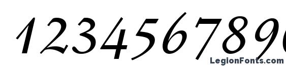 Deutch Medium SSi Medium Italic Font, Number Fonts