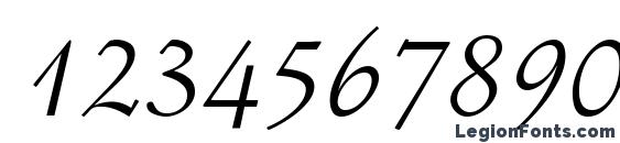 Deutch SSi Italic Font, Number Fonts