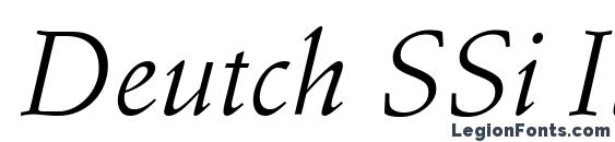 Deutch SSi Italic font, free Deutch SSi Italic font, preview Deutch SSi Italic font