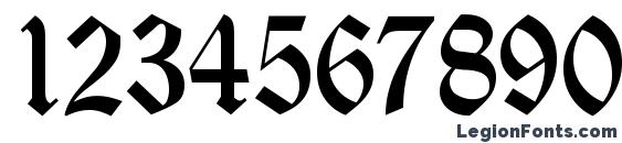 Deutsch Gothic Font, Number Fonts