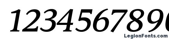 Devin SemiBold Italic Font, Number Fonts