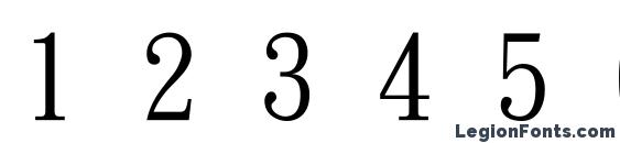 DFKai SB Font, Number Fonts