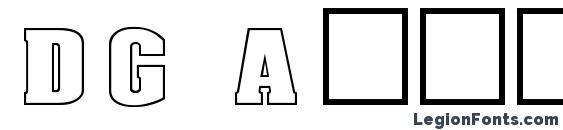 шрифт DG AachenOutline, бесплатный шрифт DG AachenOutline, предварительный просмотр шрифта DG AachenOutline