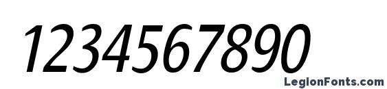 Dialog Cond Italic Font, Number Fonts