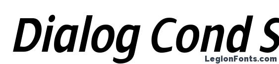 Dialog Cond SemiBold Italic Font, Typography Fonts
