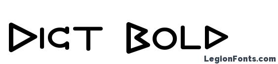 шрифт Dict Bold, бесплатный шрифт Dict Bold, предварительный просмотр шрифта Dict Bold