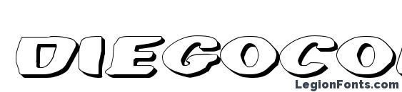 DiegoCon 3D font, free DiegoCon 3D font, preview DiegoCon 3D font